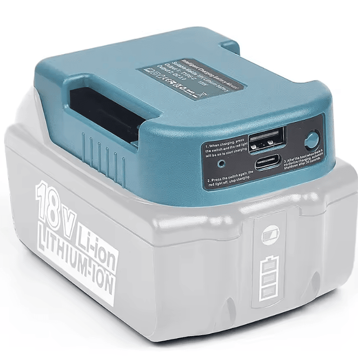 Adaptador USB y USB-C para Batería Makita 18V – Power Bank Portátil 18W 1