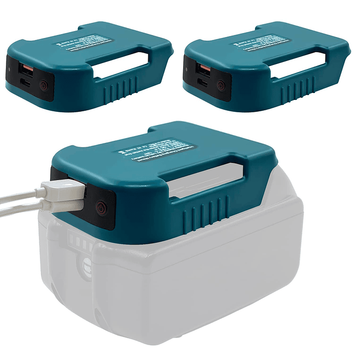 Adaptador USB y USB-C para Batería Makita 18V – Power Bank Portátil 18W 2