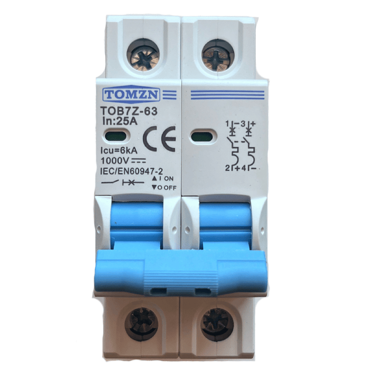 Interruptor DC 25A 1000V Arreglos Solar Fotovoltaicos – Corte Manual Alta Tensión 1