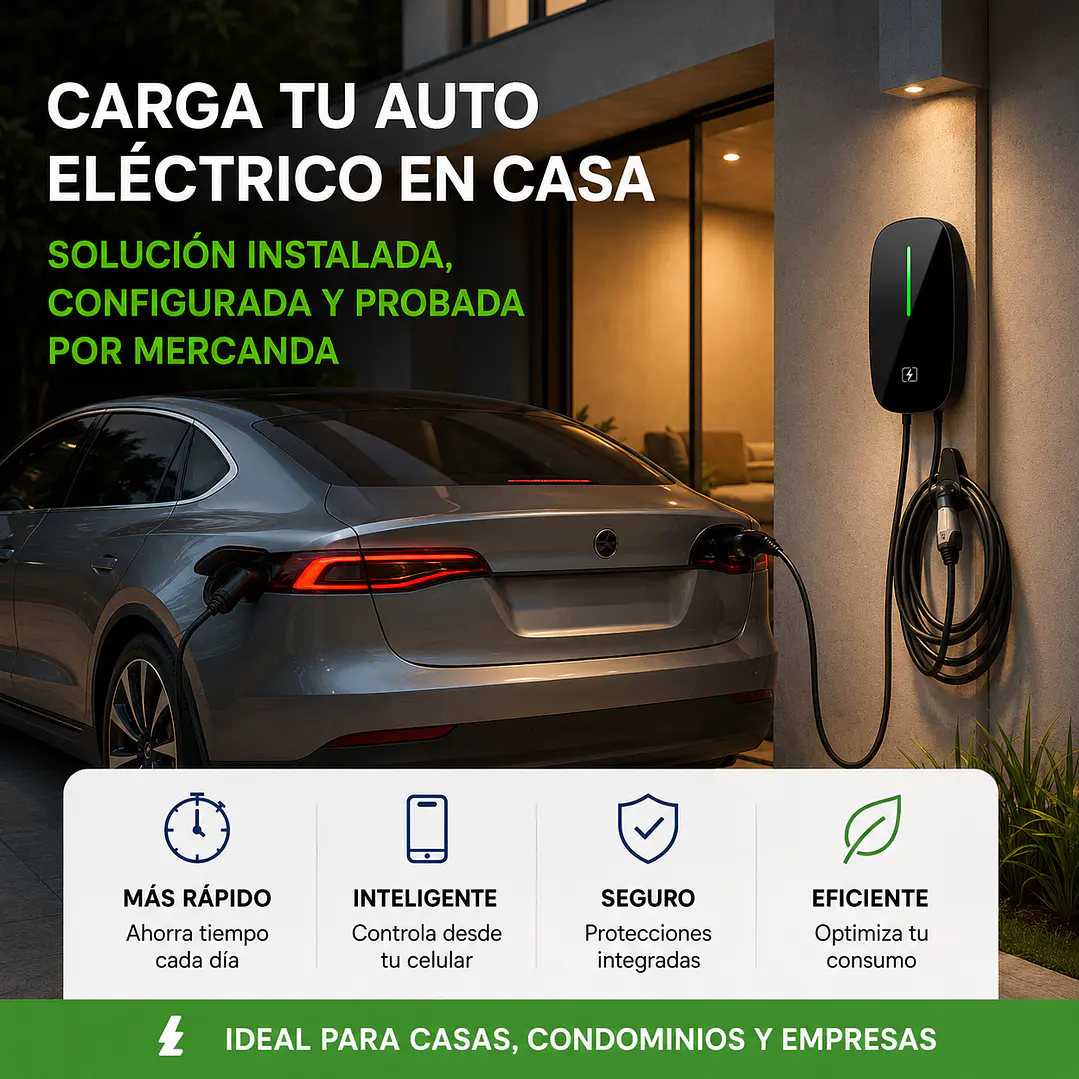 Cargador Wallbox Rápido Auto Eléctrico 7,6kW Tipo 2 WiFi SmartLife - Con Instalacion 3