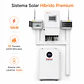 Sistema Solar Híbrido Premium 10kW, con 12 paneles bifaciales 620W y batería LiFePO4 15kWh - Miniatura 3