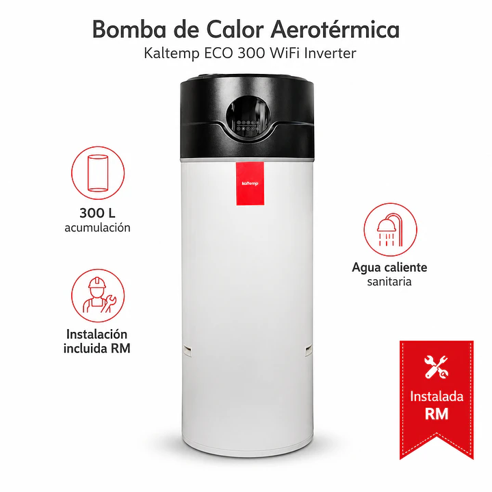 Bomba de Calor Aerotérmica Inverter WIFI Kaltemp ECO 300 con Instalación RM 3