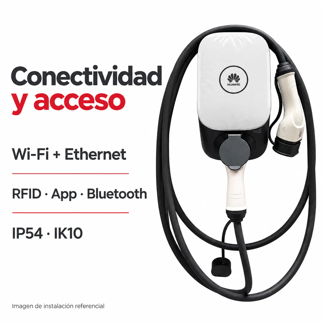 Cargador para auto eléctrico Huawei Smart Charger SCharger-7KS-S0 7,4 kW monofásico Tipo 2 - Con Instalacion 3