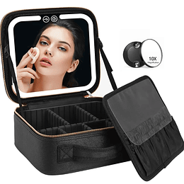 Cosmetiquera con espejo led
