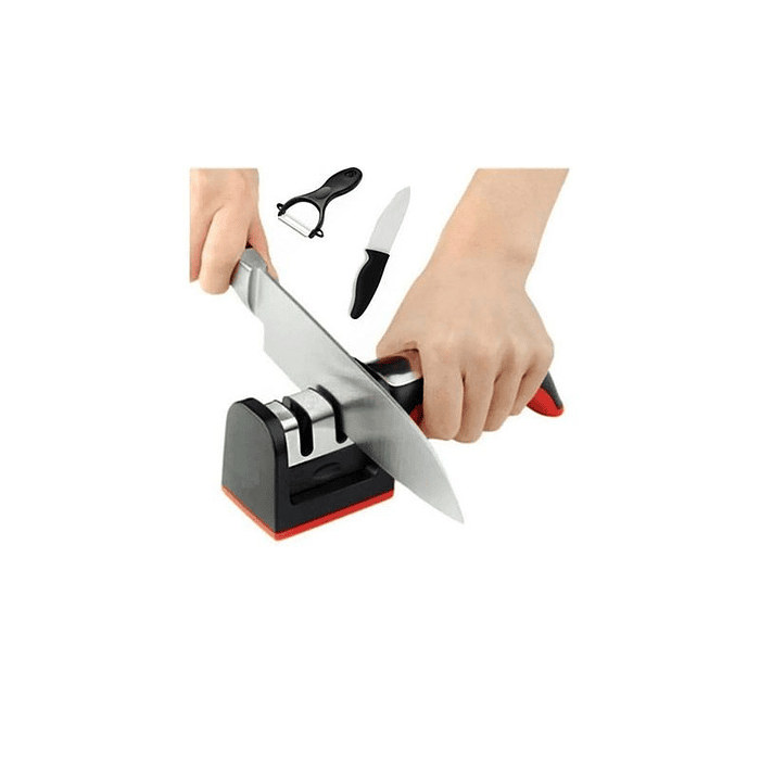 Set cuchillo+afilador+pelador 3