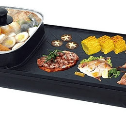 ASADOR Y PLANCHA ELECTRICO 2 EN 1