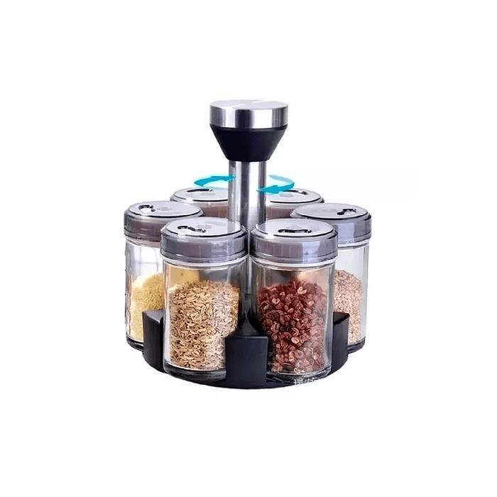 ESPECIERO GIRATORIO 6 FRASCOS VIDRIO 1