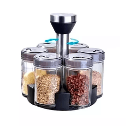 ESPECIERO GIRATORIO 6 FRASCOS VIDRIO