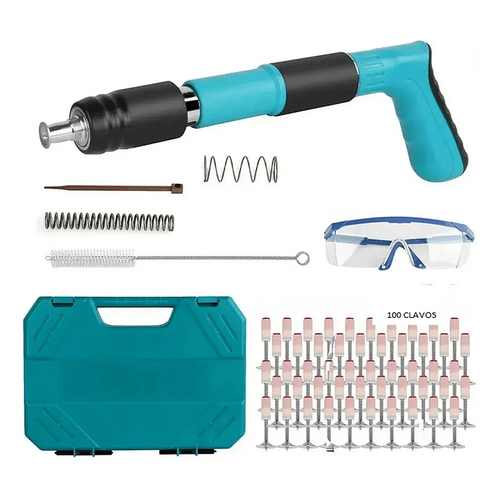 PISTOLA CLAVADORA  CON 100 CLAVOS