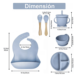 JUEGO DE CUBIRTO DE SILICONA PARA BEBE