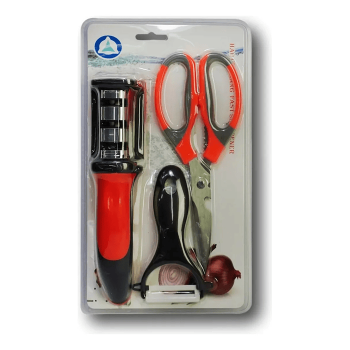 SET DE AFILADOR ,TIJERA,PELA PAPA 1