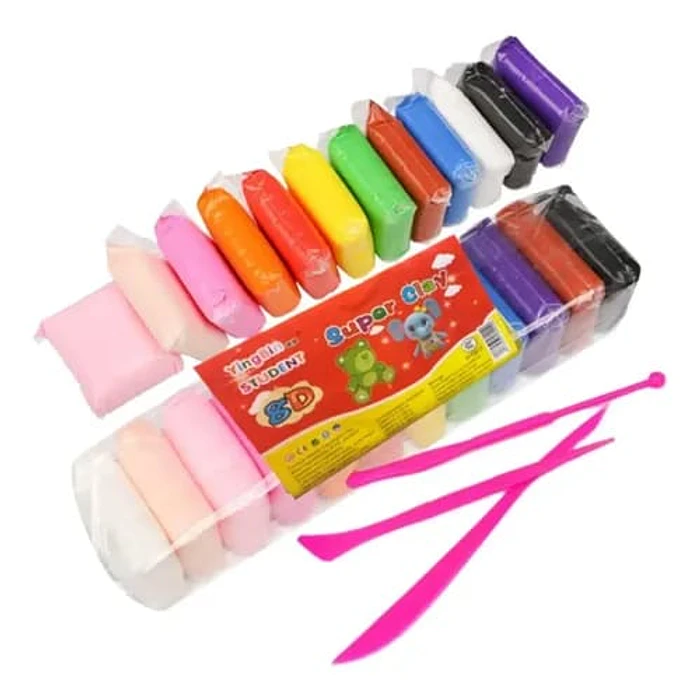 SET 12 PLASTICINAS Y ACSESORIOS