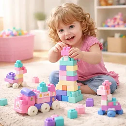BLOQUES DE CONSTRUCCION ARMABLE PARA NIÑAS DE 80 PCS
