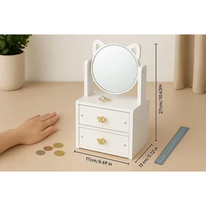 ORGANIZADOR DE MAQUILLAJE COSMETIQUERO CON ESPEJO 1