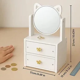 ORGANIZADOR DE MAQUILLAJE COSMETIQUERO CON ESPEJO