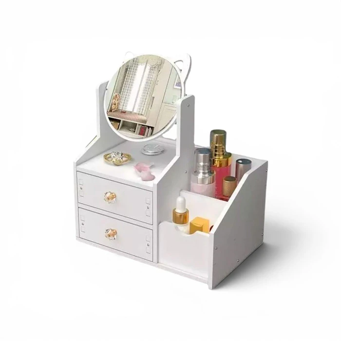 COSMETIQUERO ORGANIZADOR DE MAQUILLAJE CON ESPEJO