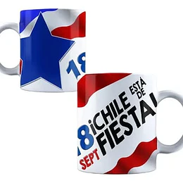 TAZA  FIESTAS PATRIAS CHILENA 250ML