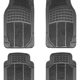 SET PISO DE GOMA  PARA AUTO 4 PIEZAS COLOR NEGRO