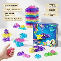 BLOQUES 40PCS DE GELATINA CONSTRUCCION PARA  NIÑOS