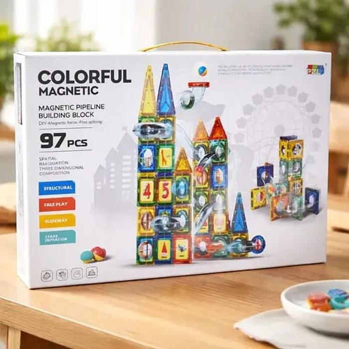 JUEGOS DE BLOQUES  97PCS MAGNETICO CONTRUCION 1