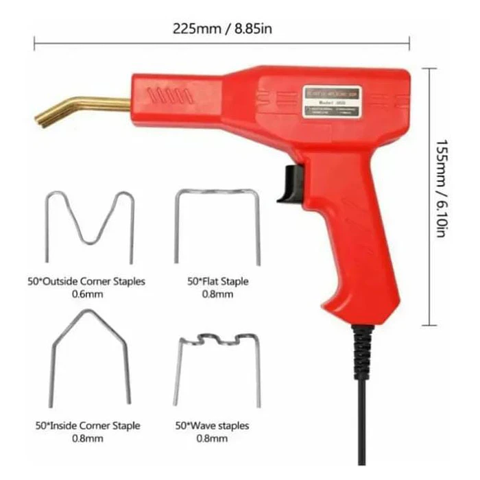 PISTOLA DE SOLDAR PLASTICO CON GRAPADORAS 1