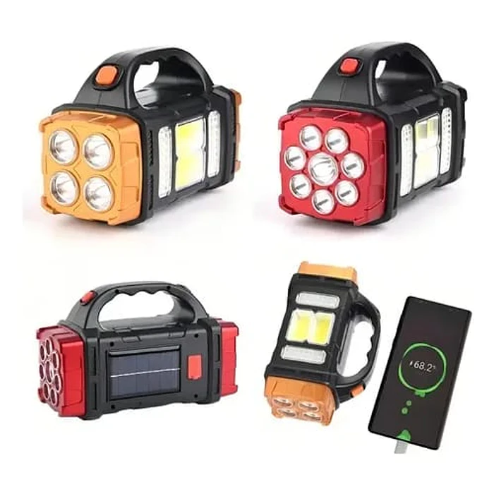 LINTERNA DE MANO CON PANEL SOLAR PRACTICO PARA MUCHAS OCACIONES 1