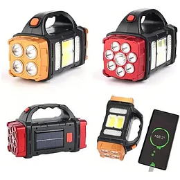 LINTERNA DE MANO CON PANEL SOLAR PRACTICO PARA MUCHAS OCACIONES