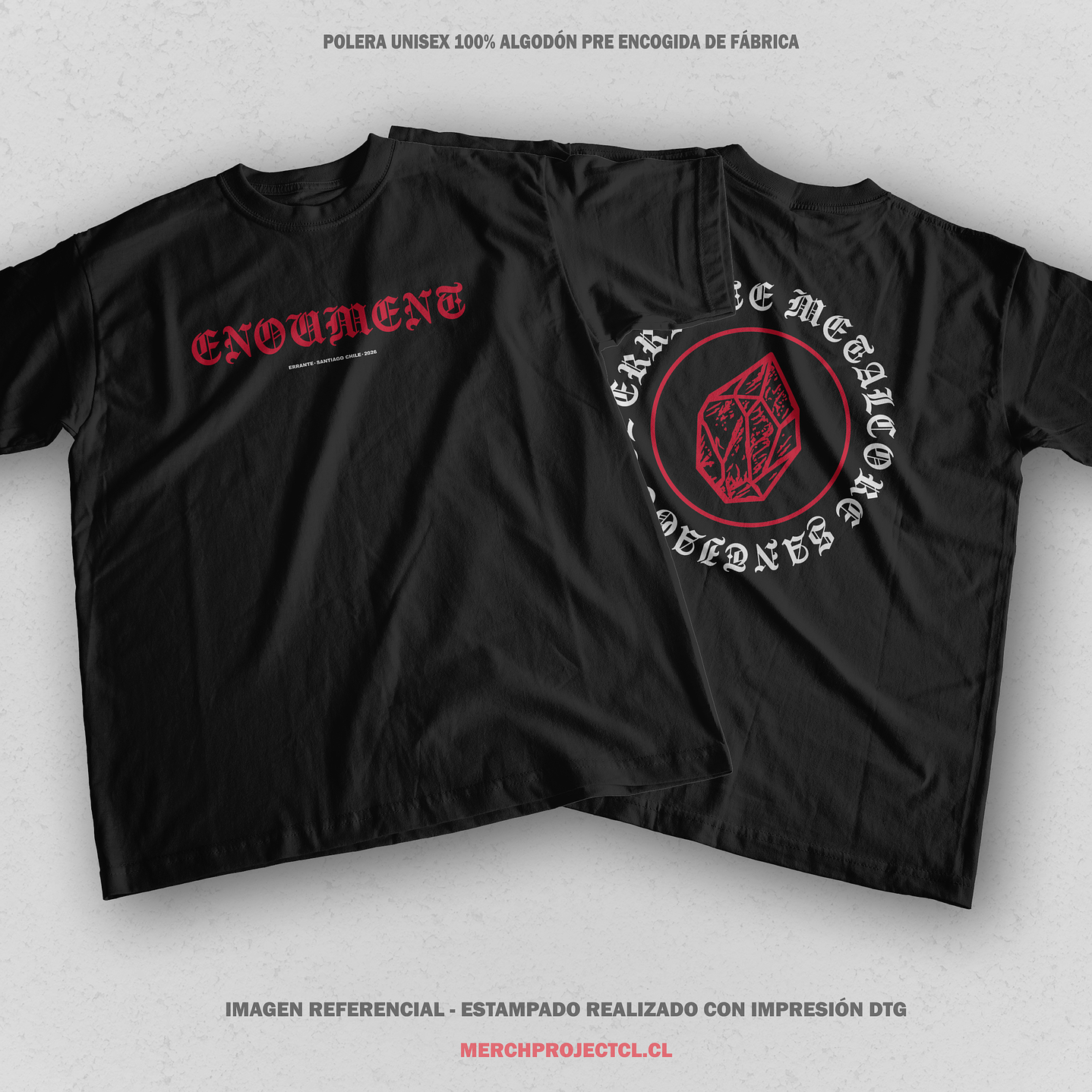 Polera Metalcore Santiago - Enoument 1