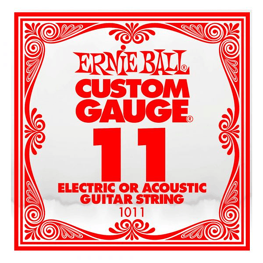 Cuerda Para Guitarra Ernie Ball Po1011 0.11Mm Unidad Metal