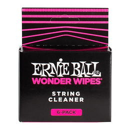 Limpiador De Cuerdas Ernie Ball Wonder Wipes 6 Unidades