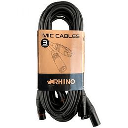 Pack De Cables De Micrófono Rhino 6 Mt