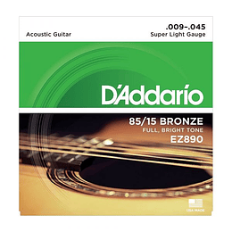 Cuerdas Para Guitarra Acústica Daddario EZ890, 09-045