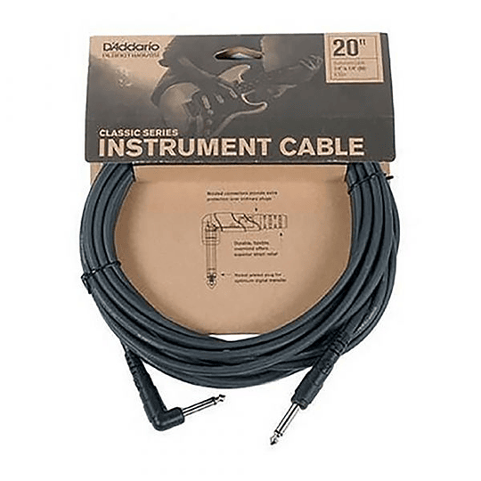 Cable Instrumentos Daddario 6Mts Plug/L Plug Pw-Cgt-20