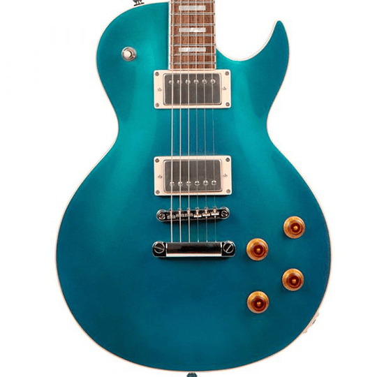 Guitarra Eléctrica Cort Cr-200 Gt Fbl Azul Invertido C/Funda