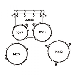 Batería Acústica Mapex Storm ST5245F Deep Black (OPEN BOX)