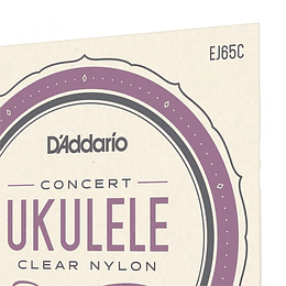 Cuerdas Para Ukelele Concierto Daddario EJ65C, Clear Nylon