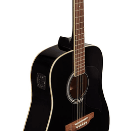 Guitarra Electroacústica Eko Ranger 6 EQ, Negra