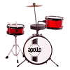 Batería Acústica Para Niño Apollo EBNI3, Rojo