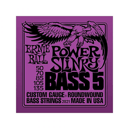 Cuerdas Para Bajo Eléctrico Ernie Ball Power Slinky Bass 5 Cuerdas 50-135