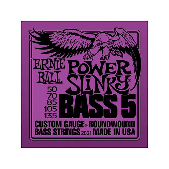 Cuerdas Para Bajo Eléctrico Ernie Ball Power Slinky Bass 5 Cuerdas 50-135