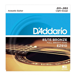 Cuerdas Para Guitarra Acústica Daddario EZ910, 011-052
