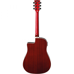 Guitarra Electroacústica Eko NXT D100ce, See Through Red