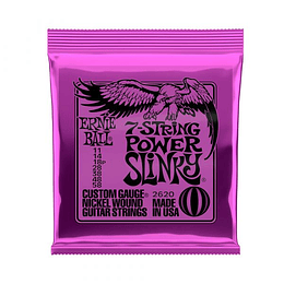 Cuerdas Guitarra Eléctrica 7 Cuerdas Ernie Ball Power Slinky, 11-58