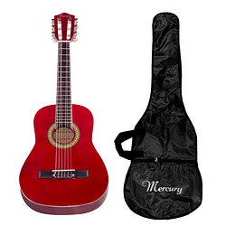 Guitarra Clásica Mercury 30" Cuerdas De Nylon Rojo