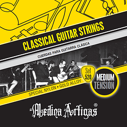 Cuerdas Para Guitarra Clásica Medina Artigas SET520, Nylon Gold Alloy