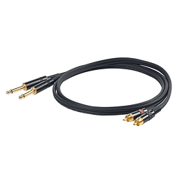 Cable Estéreo RCA-JACK 1/4" Proel, CHLP310LU5
