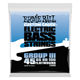 Cuerdas Bajo Eléctrico ErnieBall Flatwound Group III, 45-100