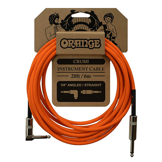Cable De Instrumento Orange Crush CA037, 6mts. conector en L