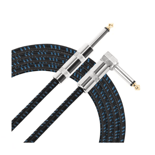 Cable de Instrumento Trenzado Negro/Azul GCR 3N, 3 Mts. 
