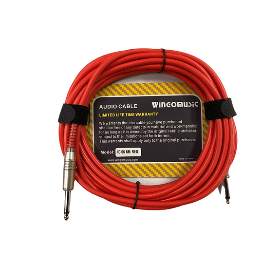 Cable de Instrumento Wingo IC-06RED, 6Mts.